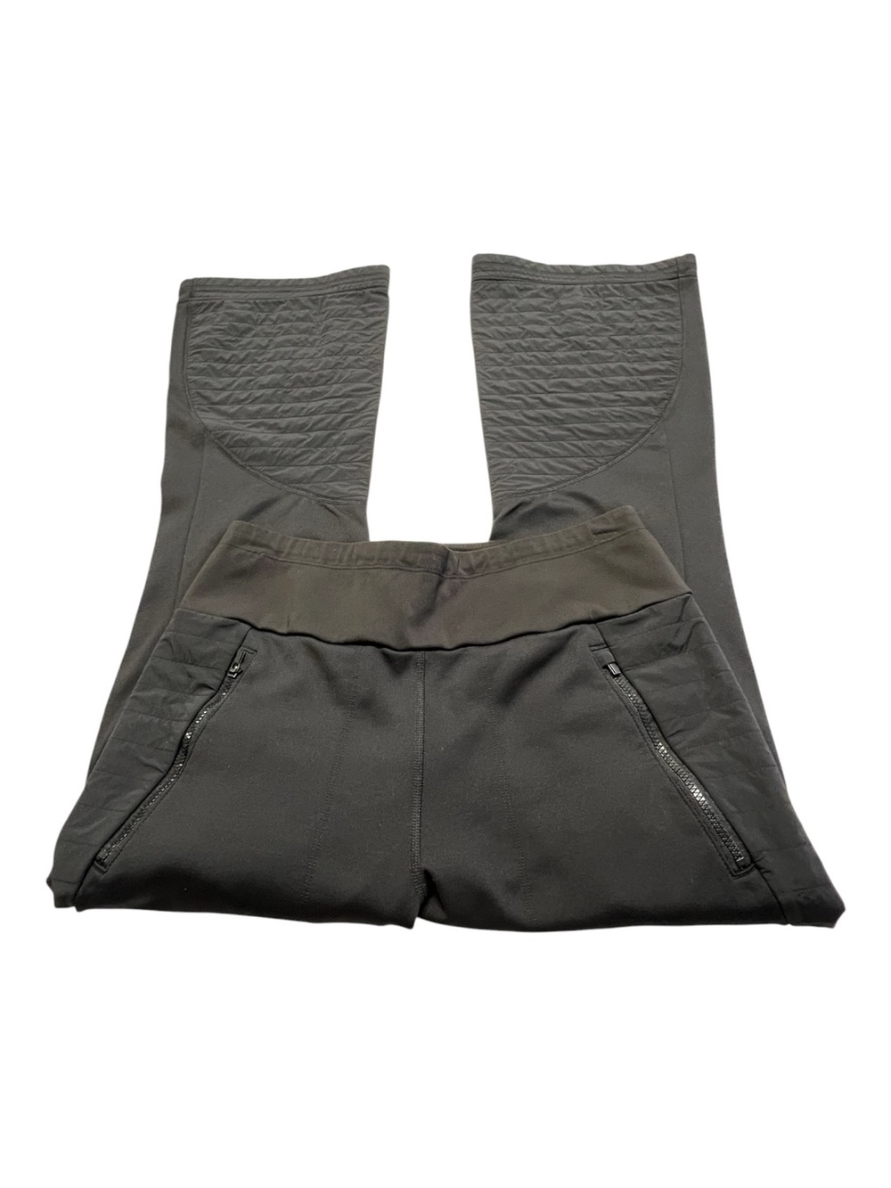 EUC Athleta Peak Hybrid Fleece Flare Black Pants | Size Medium - Picture 2 of 11